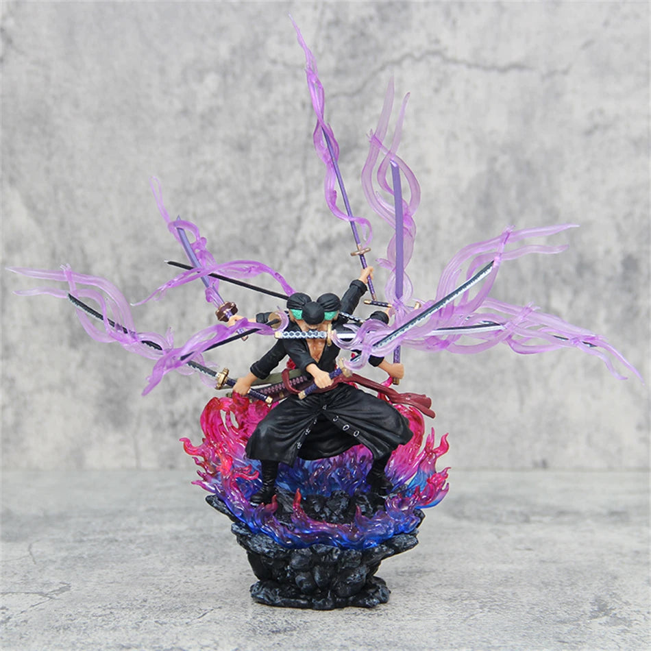 One Piece 14cm Zoro Action Figure Anime Figure Asura Roronoa Zoro Statue Action Figure Collection Model Kid Toy for Xmas Gifts