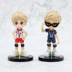 10cm Haikyuu Volleyball Shoyo Hinata Action Figure Q Version Tobio Kageyama koutsrou Figurine PVC Collection Doll Gift Kid Toys