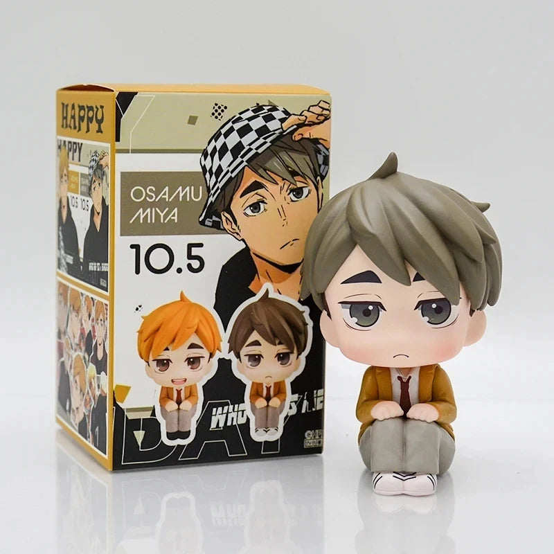 LookUp Haikyuu!! Atsumu Miya Anime Figure Osamu Miya Action Figure Kenma Kozume Figurine Q Version Model Statue Doll Toys Gifts