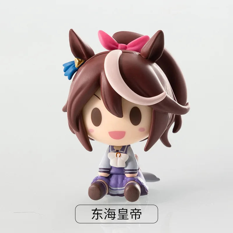 Original Q Version Uma Musume Pretty Derby Tokai Teio Golden Ship Teio Mejiro Mai Candy Toy2nd Wave Mini Figure Model Toys