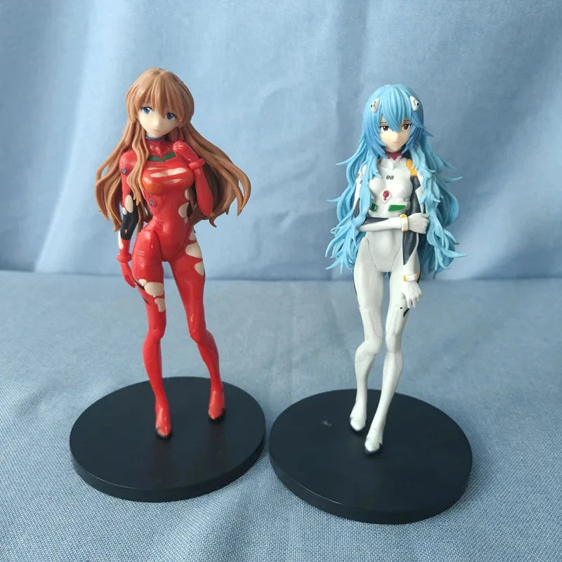 18cm Anime Neon Genesis Evangelion Eva Ayanami Rei Kawaii Figure Pvc Model Toys Xmas Gifts For Kids Doll Collect Ornaments