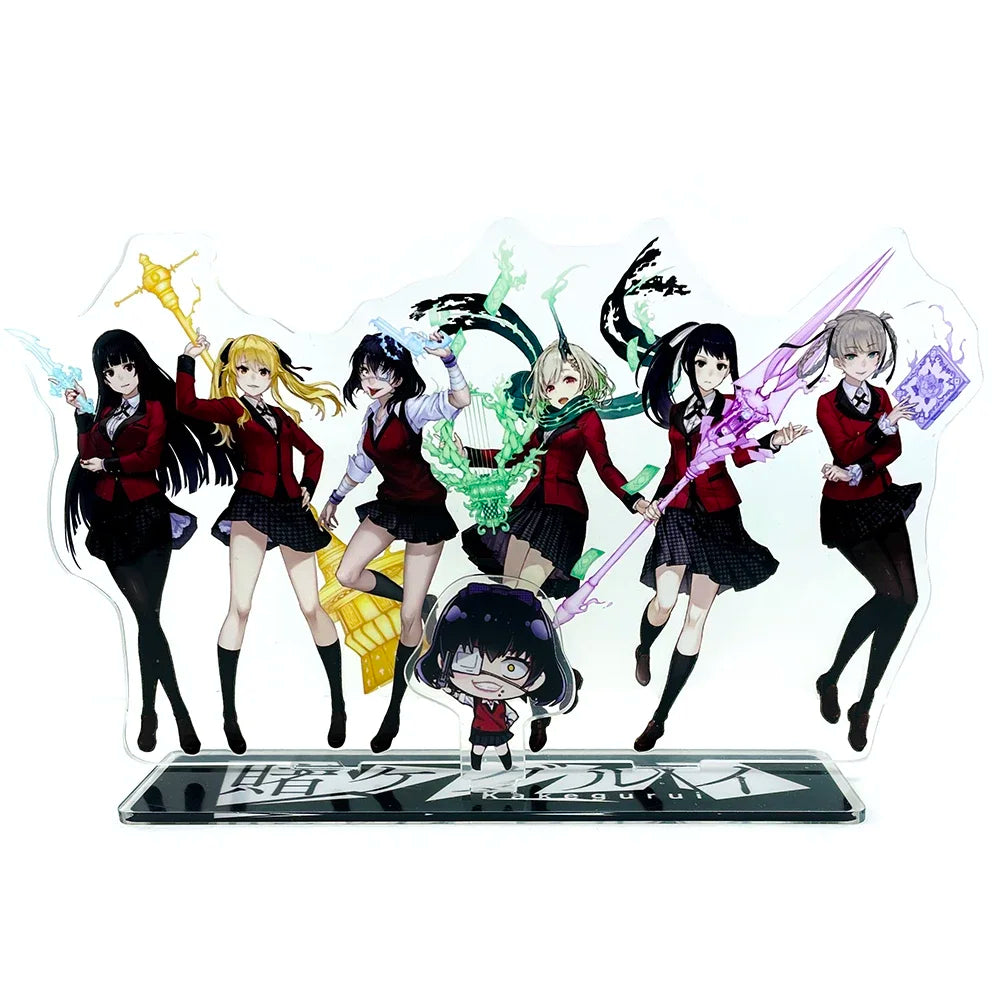 BIG SIZE Kakegurui group Yumeko Mary Midari Kirari Itsuki acrylic stand figure model  holder cake topper anime