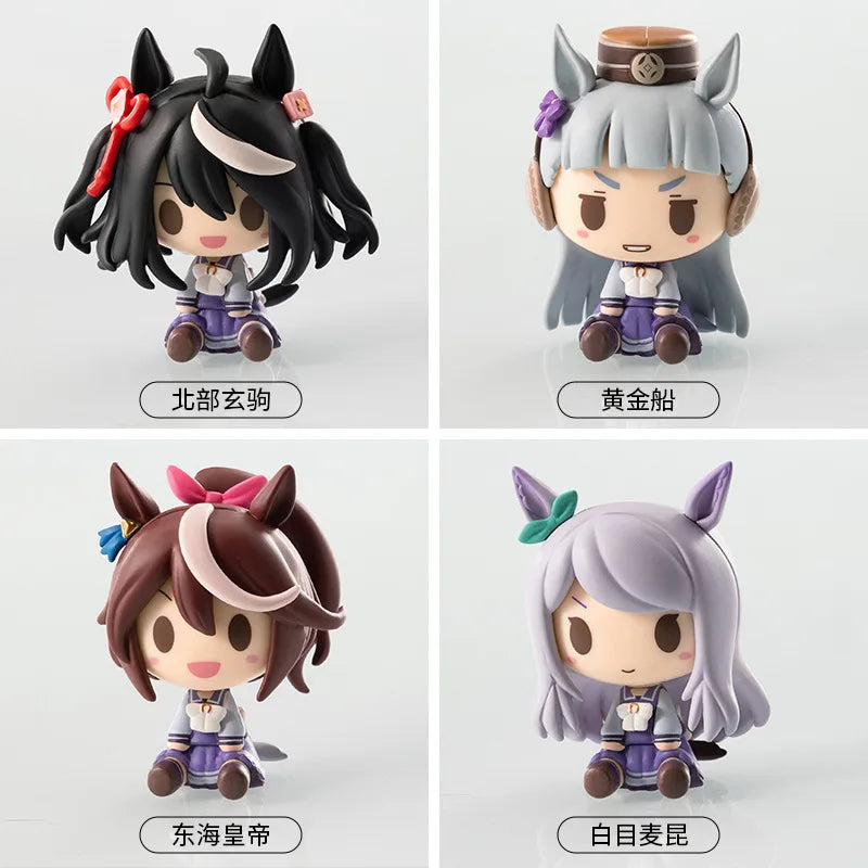 Original Q Version Uma Musume Pretty Derby Tokai Teio Golden Ship Teio Mejiro Mai Candy Toy2nd Wave Mini Figure Model Toys