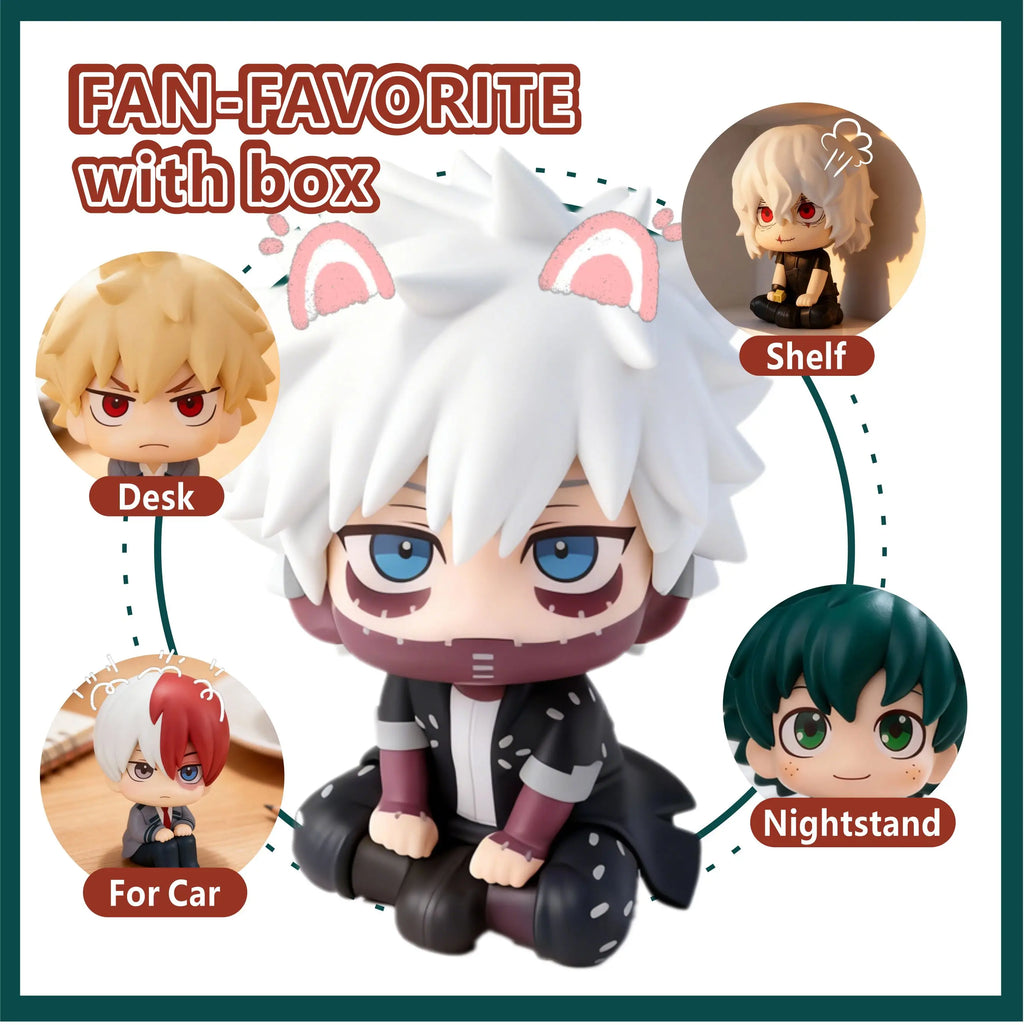 New My Hero Academia (MHA): Tomura Shigaraki / Izuku Midoriya / Katsuki Bakugo Cute Chibi PVC Figurine | Collectible Toy Model