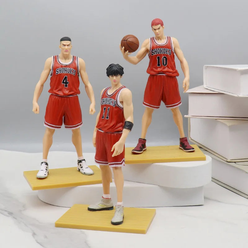 5pcs Slam Dunk Anime Figure Shohoku Team Standing Style Sakuragi Hanamichi Rukawa Maple Hisashi Mitsui Desktop Decorations Gifts