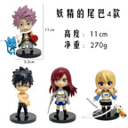 4pcs Set FAIRY TAIL Action Figure 10cm Lucy Natsu Dragion Gurei Soruju Gray Surge Cana Alberona PVC Model Anime Desk Decor