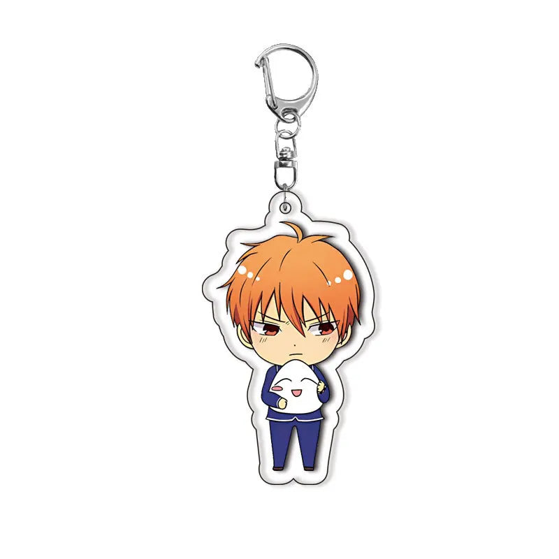 Fruits Basket Anime Acrylic Keychain Lovely Bag Charm Pendant Gift Fun Key Chain Cute Souvenir Creative Llavero Friend Kingring