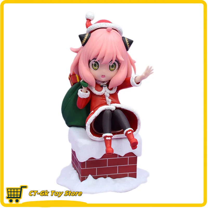 17cm Anime Spy X Family Anya Action Figure Christmas Series Collection Ornament Gifts Pvc Model Collection Doll Children Toys Gk