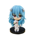 Bandai 1Pcs Random Style 10CM 2025 Anime EVA Asuka Ayanami Rei Q version Kawaii Figure PVC Model Toys Doll Gift