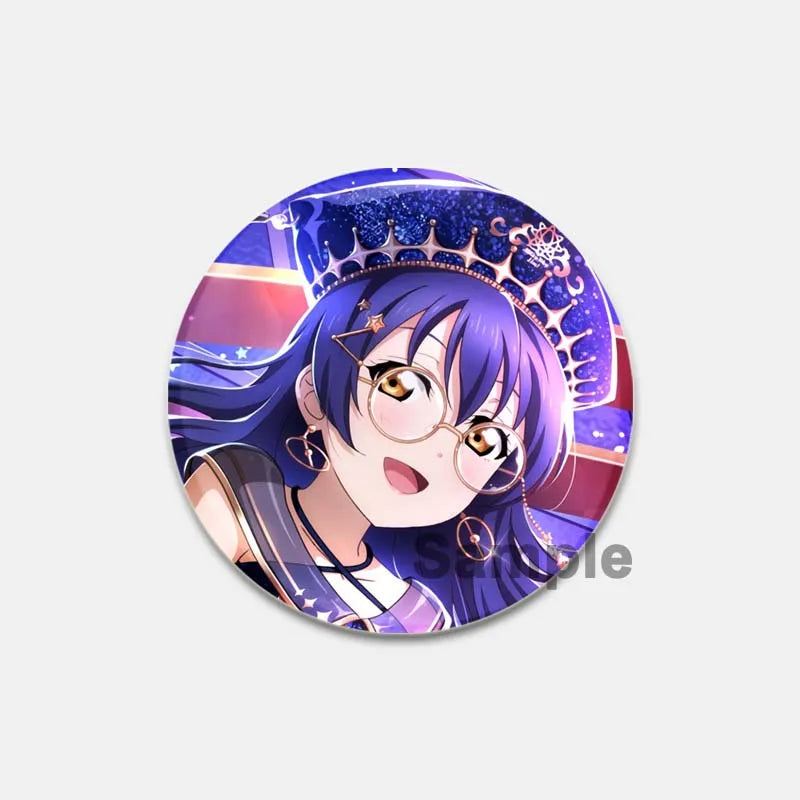 Anime Love Live! Brooch for Backpack Cartoon Figure Honoka Kousaka/Maki Nishikino Lapel Pins Badge Accessorie Clothes Decoration