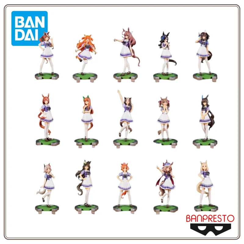 New in Stock Bandai Pretty Derby Special Week Daitaku Helios Silence Suzuka Oguri Cap Figurines Ornaments Anime Models Gifts