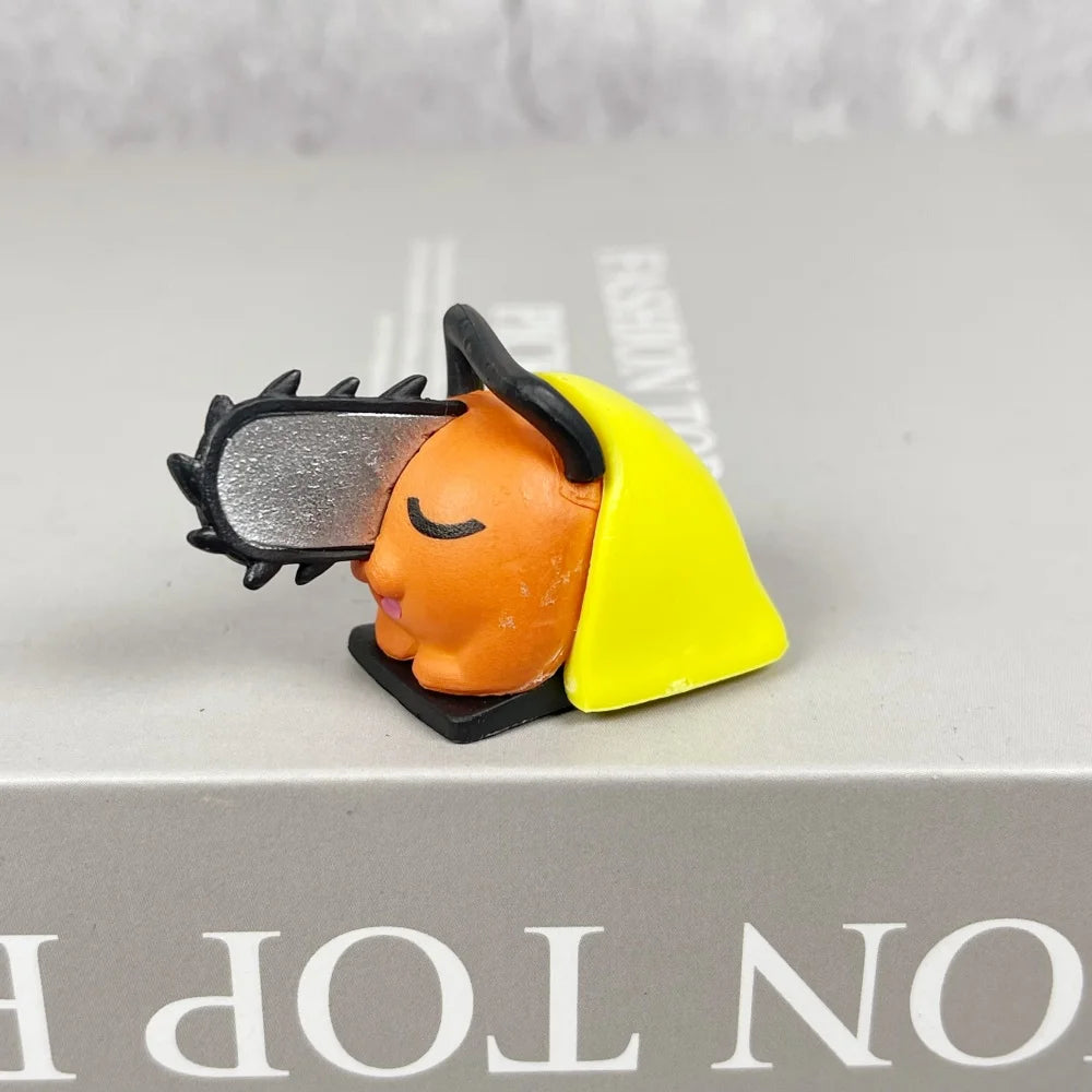 Cute Chainsaw Man House Decoration Sleeping Denji Makima Aki Figure Statues Anime Kawaii Power Figurine Pochita Desk Accessories