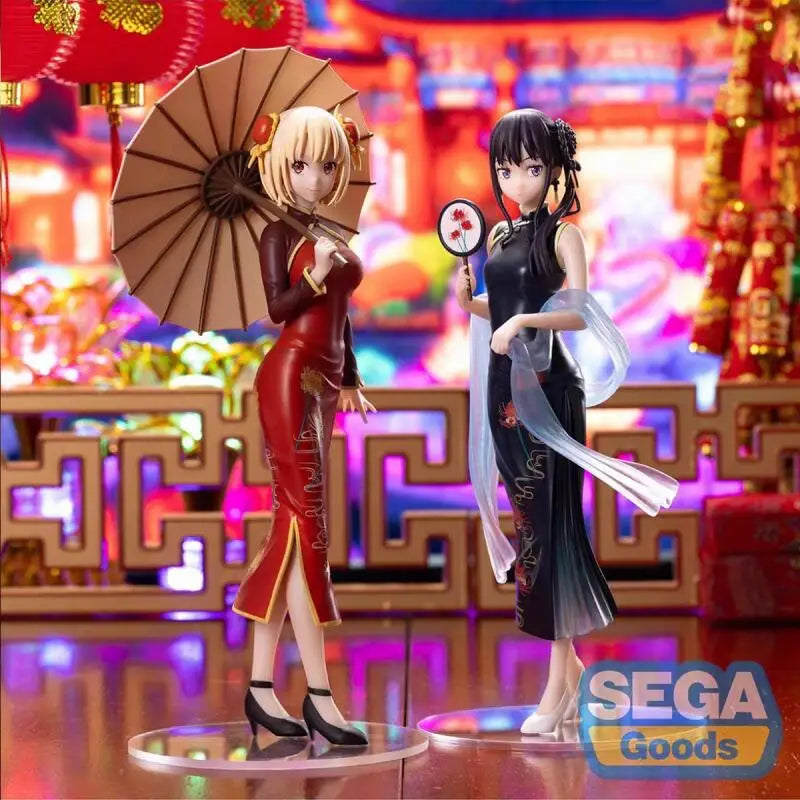 Genuine Sega Lycoris Recoil Luminasta Inoue Takina Nishikigi Chisato Cheongsam Dress Anime Figure Model Collector Figurine Toys