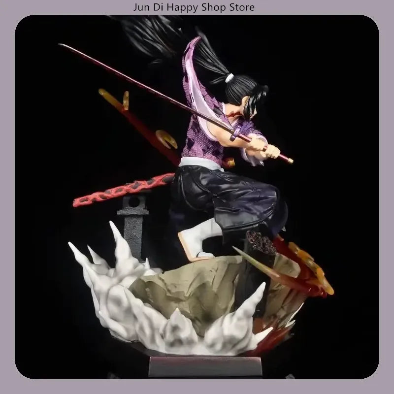 Demon Slayer Kokushibo 28cm Anime Action Figure Model Statue Attack Posture Collection Desktop Decoration Toy Gift