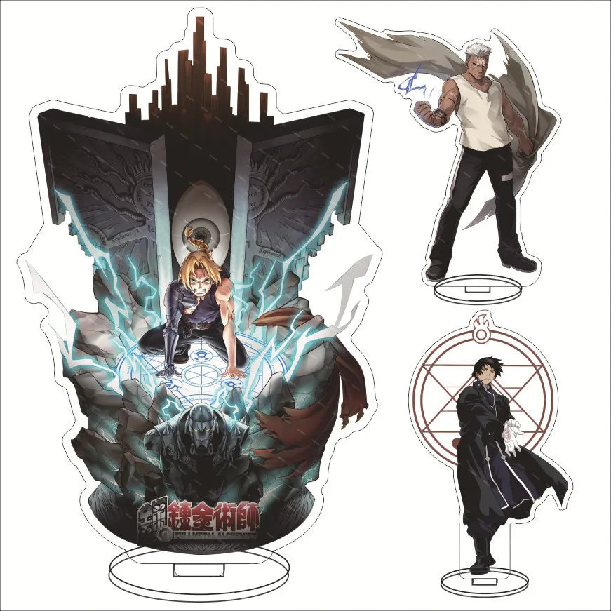 Anime Fullmetal Alchemist Acrylic Stand Action Figure PVC Desktop Stand Model Toy Christmas Gif