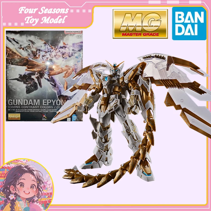 Fast Shipping Bandai Anime MG GUNDAM EPYON EW [CROSS CONTRAST COLORS/CLEAR WHITE] Original Model Toy Action Figure Children Gift