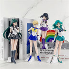 Cute Sailor Moon Anime Figure Kawaii Sailor Saturn Mars Mercury Jupiter Venus Action Figurine Collectible Kids Toys Model Gifts