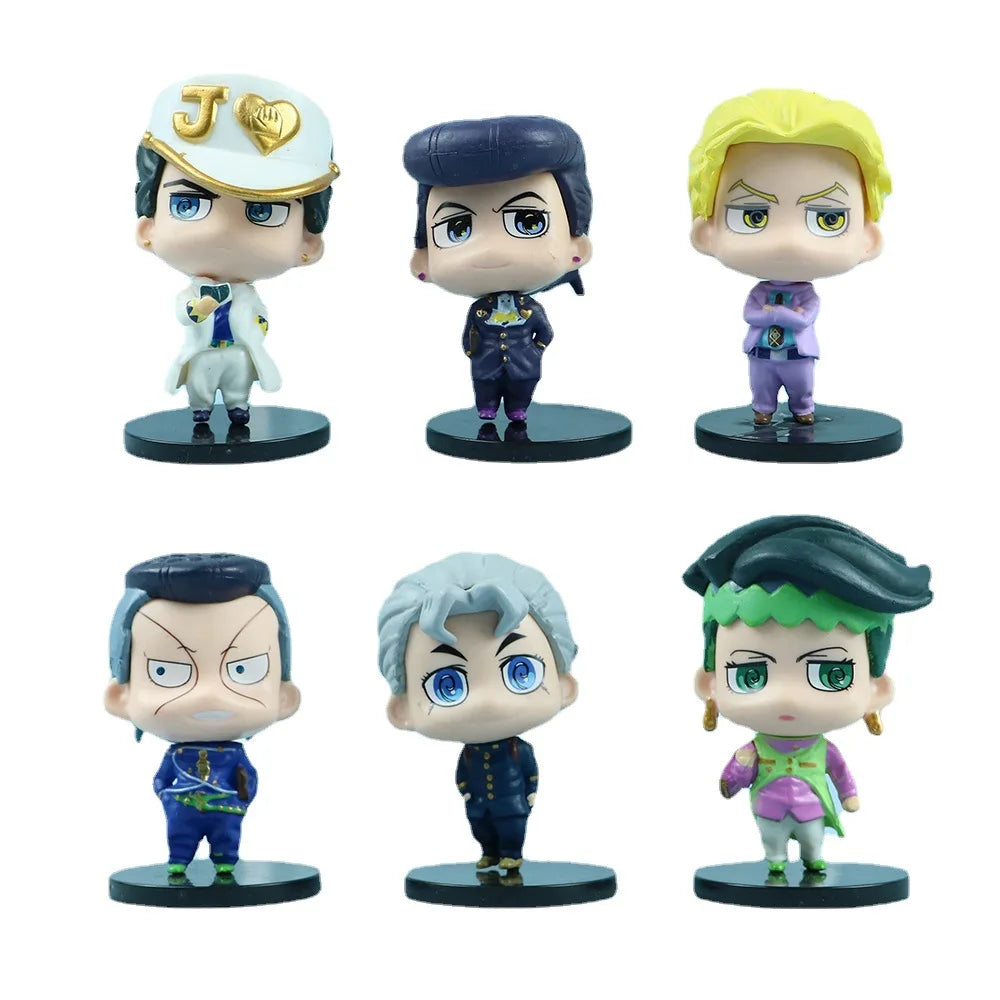 7-8CM 5Pcs/Set Anime JoJo Bizarre Adventure Q Version Action Figures PVC Model Toys Dolls Ornaments Collectible Gift