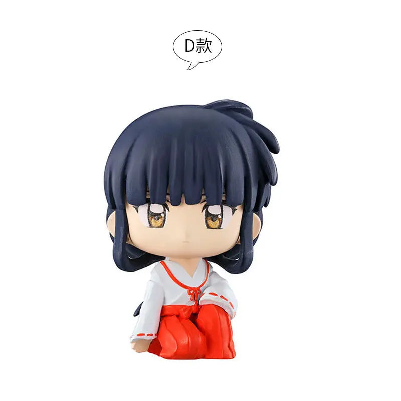 Inuyasha Action Figure Model Sitting Series Anime Peripheral Products Kagome Kikyo Sesshoumaru Rin Gashapon EX CASHAPON ORIGINAL