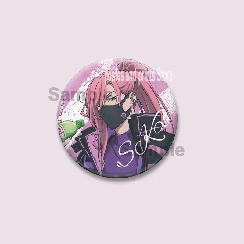 Cartoon Figure Miya Chinen Reki Kyan Button Pins Anime SK8 The Infinity Round Brooch Bag Clothes Accessories Jewelry Badge Gifts