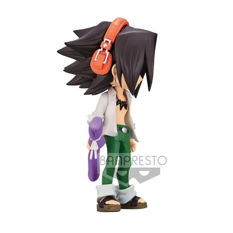 Bandai Genuine Q Posket SHAMAN KING Yoh Asakura Anime Action Figure Toys for Boys Girls Kids Gifts Collectible Model Ornaments