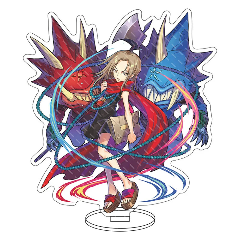 SHAMAN KING Anime Figure AMIDAMARU Acrylic Stands Yoh Asakura Character Model Plate Desk Decor Standing Sign Props Fans Toy Gift