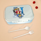 One Piece Luffy Letter Lunch Box Portable Kids Separated Bento Box Anime Cartoon Leakproof Food Container Microwave Dinnerware