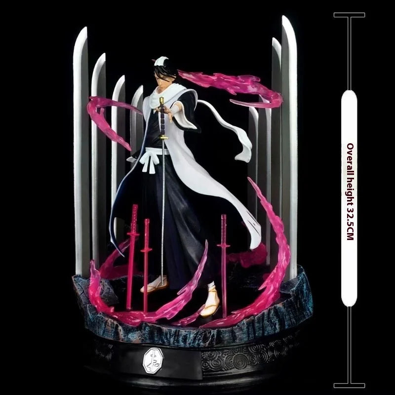 32.5cm Bleach Kuchiki Byakuya Standing Position Anime Figure Model Statue Boys Collection Desktop Decoration Ornament Toy Gift