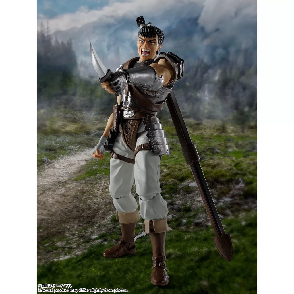 Original BANDAI S.H.Figuarts Berserk Guts Band of the Hawk Action Figure Toys PVC Model Collection Anime Joint Figurine Doll