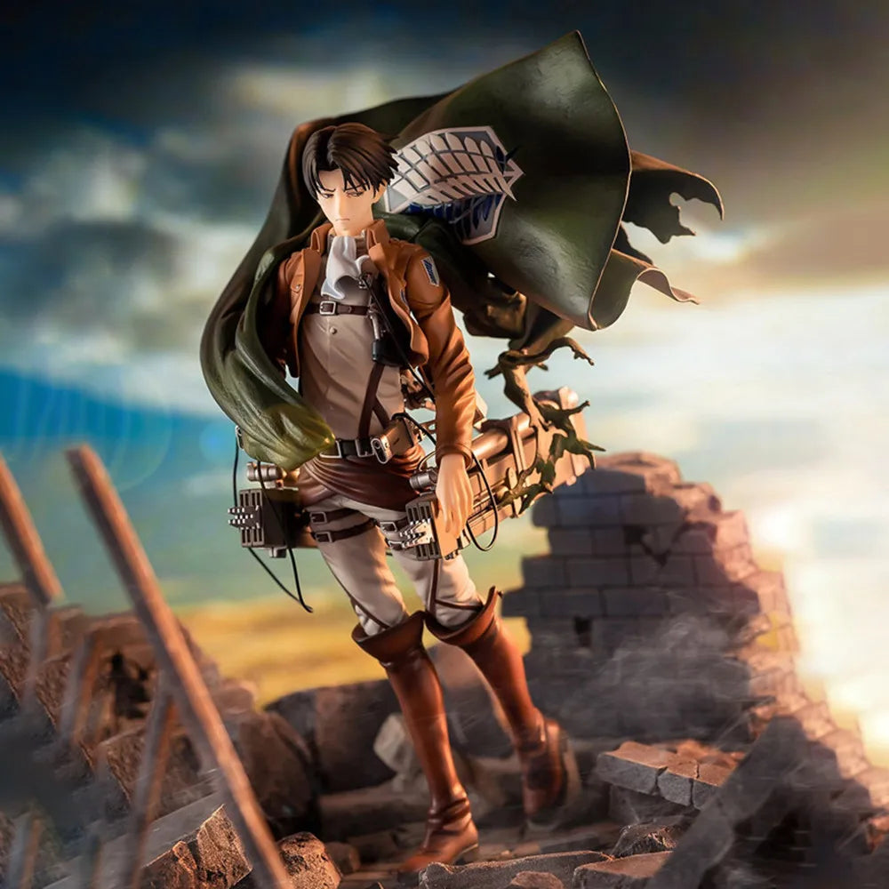 HobbyMax Attack on Titan Shingeki no Kyojin Levi Ackerman Eren Yeager Anime PVC Action Figure Toy Statue Collection Model Doll