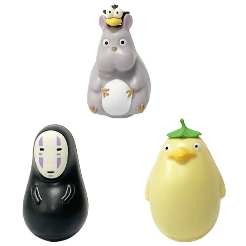 3-6Pcs/Set My Neighbor Totoro Anime Figure Q Version Totoro Tumbler Figure Ornaments Table Decoration Toys Kids Xmas Gifts
