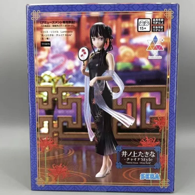 Genuine Sega Lycoris Recoil Luminasta Inoue Takina Nishikigi Chisato Cheongsam Dress Anime Figure Model Collector Figurine Toys