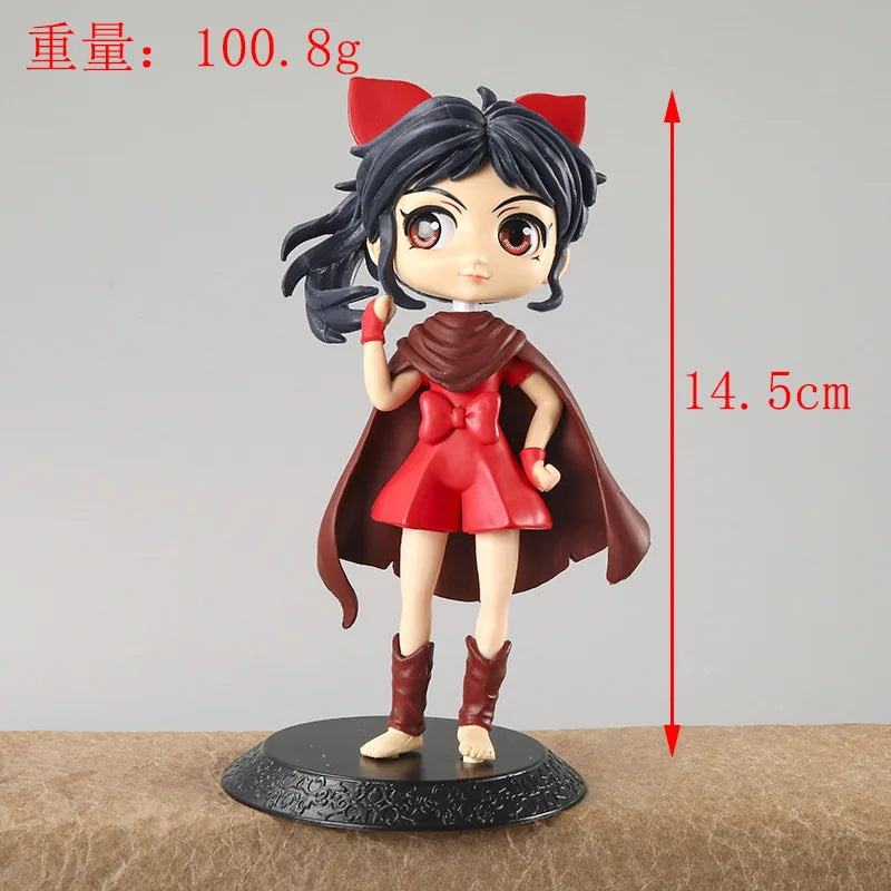 14cm Inuyasha Sesshomaru Kagome Zhuye Kawaii Anime Figure Gk Statue Model Toy Figures Ornaments Collect Office Decorations Gifts