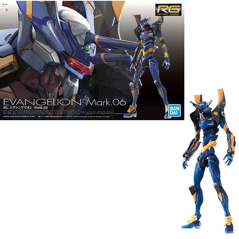 Bandai Genuine RG EVANGELION UNIT-00/01/02/03/04/06/08a WEAPO SET Anime Action Figure Collectible Assembly Model Toys Children
