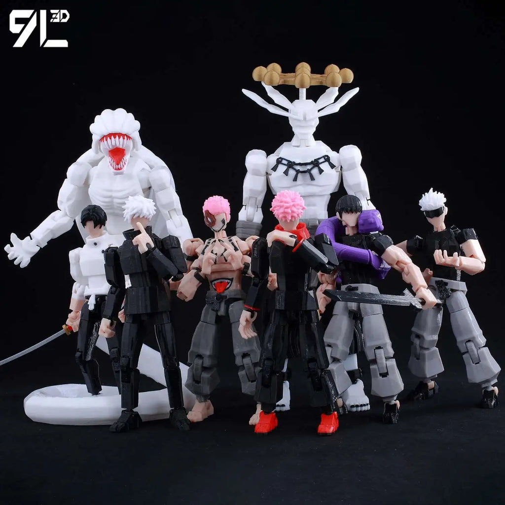 9L3D Printed Jujutsu Kaisen Mahoraga Figure Dummy13 Lucky13 Multi-Jointed Poseable Anime Model Collectible Toy Gift