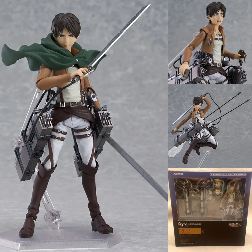 Figma Attack on Titan Levi Squad Action Figure Set - Captain Sanli Allen Collectible Garage Kit for Adult Toys And Hobbies