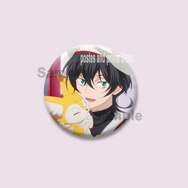 Cartoon Figure Miya Chinen Reki Kyan Button Pins Anime SK8 The Infinity Round Brooch Bag Clothes Accessories Jewelry Badge Gifts
