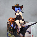 Re:Zero Rem Halloween Magic Night Enchantress 18cm Anime Action Figure Collectible Toy Statue for Desktop Decoration
