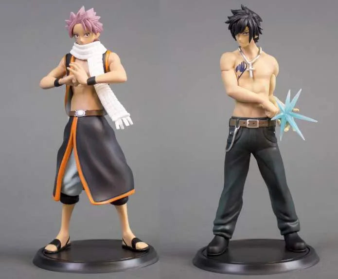 16CM Anime FAIRY TAIL Figure Gray Fullbuster Etherious Natsu Dragneel Set of Stand Posture Model Toy Doll Collection Gifts