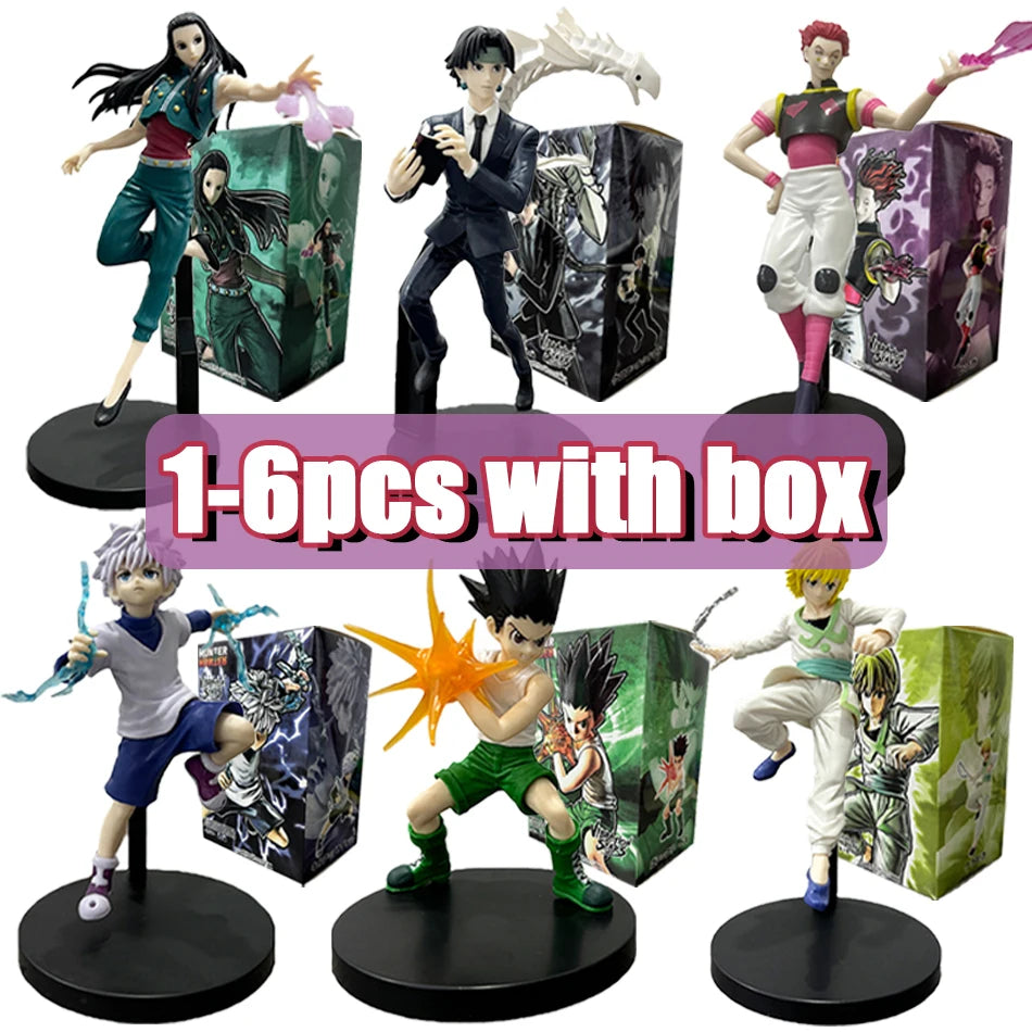 Hunter x Hunter Anime Figure Gon Freecss  Alluka Zoldyck Action Figure Chrollo Lucilfer/Kurapika PVC Collect Model Figure Displa