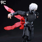 9L 3D Articulated Action Figure - Kaneki Ken From Tokyo Ghoul Lucky Dummy 13 Collectible One-Eyed Ghoul Ver Desktop Display Toys