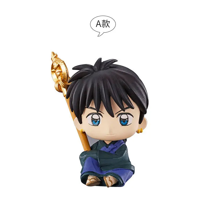 Inuyasha Action Figure Model Sitting Series Anime Peripheral Products Kagome Kikyo Sesshoumaru Rin Gashapon EX CASHAPON ORIGINAL