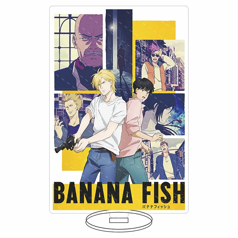 Cute Anime Banana Fish Ash Lynx Acrylic Stand Model Plate Gif Figure Display Wholesale Desk Decor Badge Charms Souvenir Cartoon