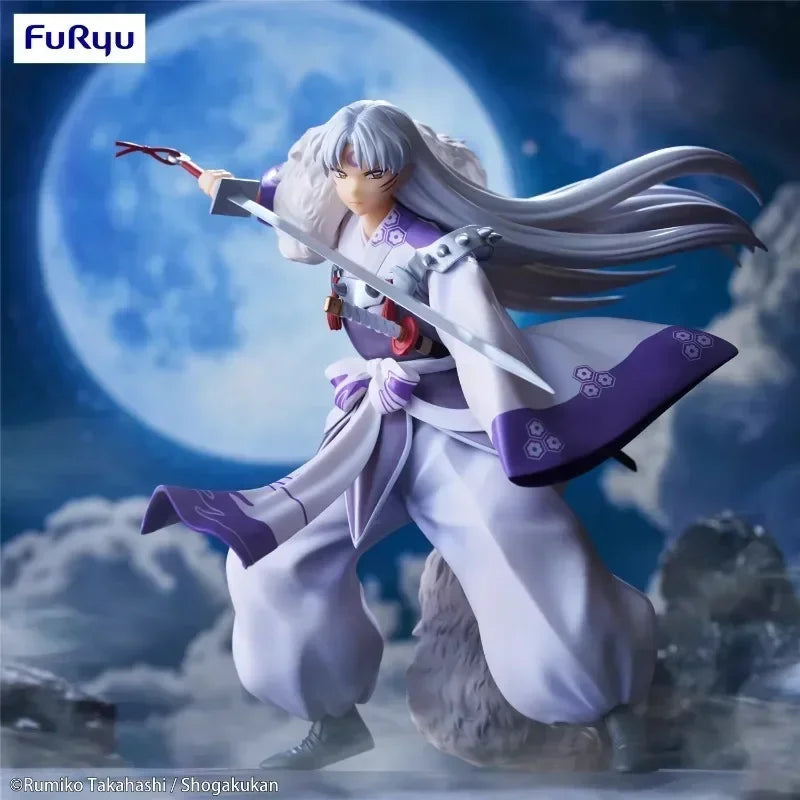 In stock Original FuRyu Trio-Try-iT Inuyasha Sesshoumaru TTT Anime Action Figure Toys 18cm PVC Model Collector Birthday Gift