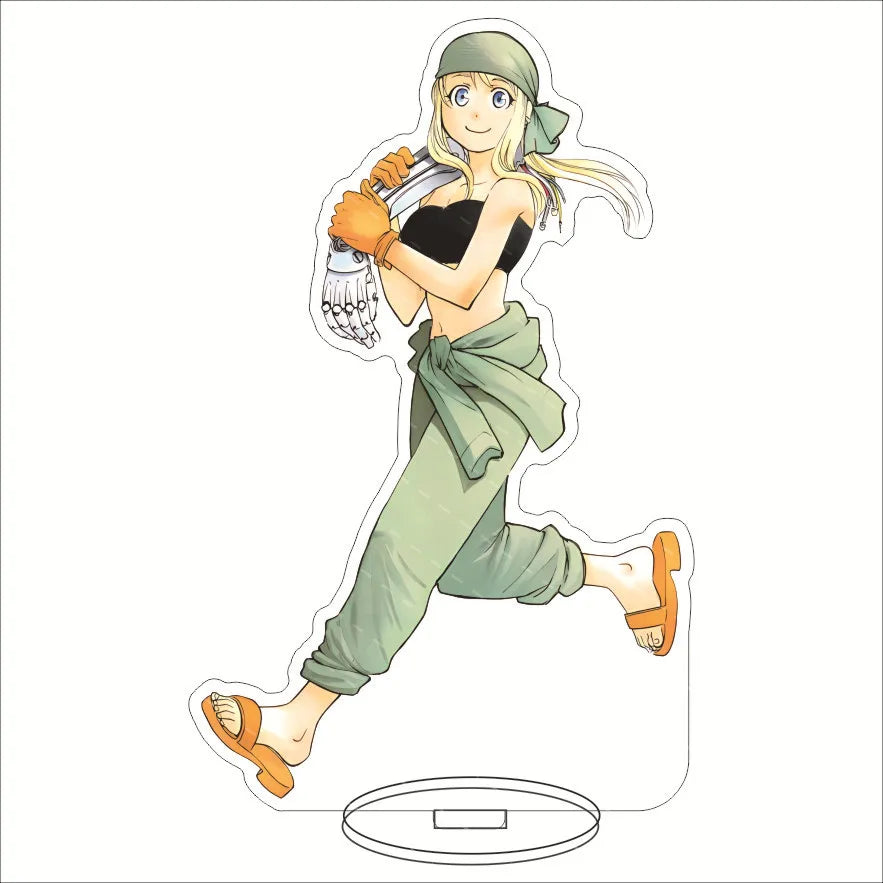 Anime Fullmetal Alchemist Acrylic Stand Action Figure PVC Desktop Stand Model Toy Christmas Gif