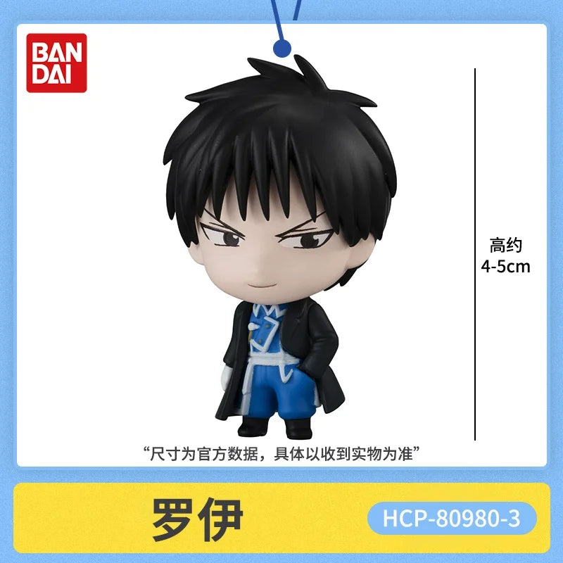 Bandai Gacha Scale Model Fullmetal Alchemist Edward Alphonse Roy Mustang Figurine Ornaments Action Figure Toys
