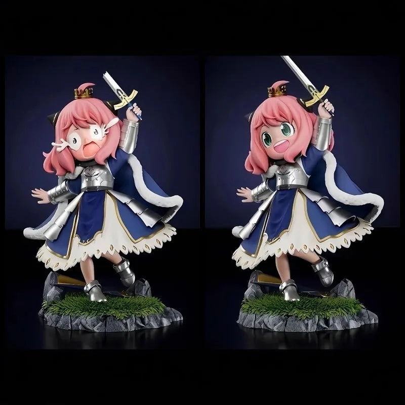 Spy X Family Fate Night Ania Cos Seba Action Figure Two Headed Convertible Pvc Model Desktop Decoration Dolls Toy Birthday Gift