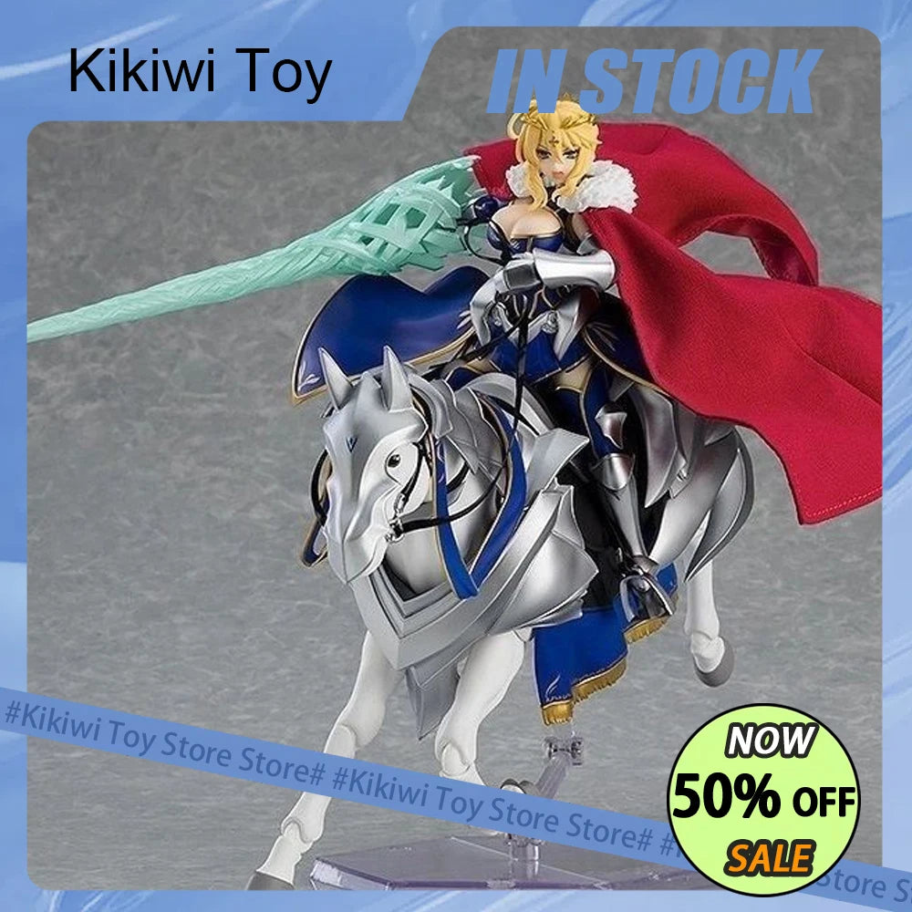 Fate/stay night Anime Figure Altria Pendragon Action Action with Armored Warhorse Figma 568 Dx Figurine Collection Ornament Gift
