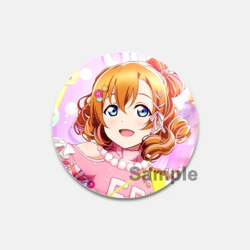 Anime Love Live! Brooch for Backpack Cartoon Figure Honoka Kousaka/Maki Nishikino Lapel Pins Badge Accessorie Clothes Decoration