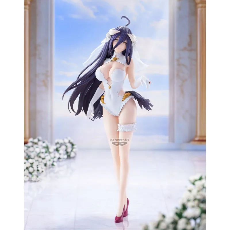 Bandai Genuine BANPRESTO OVERLORD GLITTER&GLAMOURS Albedo Wedding  Anime Action Figure Collectible Model Toys Gift Children Kid